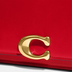 Coach Women Bandit Shoulder Bag Brass Bold Red